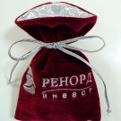 подарочный мешочек с вышивкой логотипа