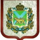 Герб Приморского края, вышивка, бархат