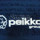 вышивка логотипа на махровом полотенце